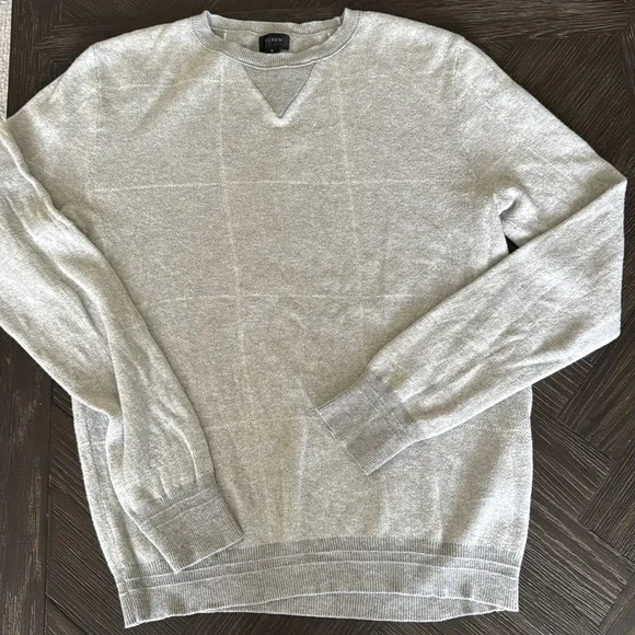 J. Crew Men's Crewneck Sweater in Gray and Navy